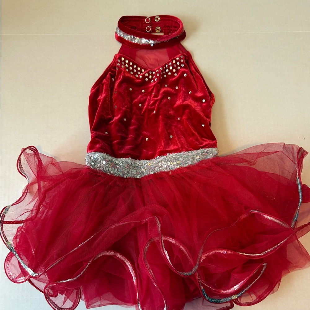 Weissman Red and Silver Dance Costume